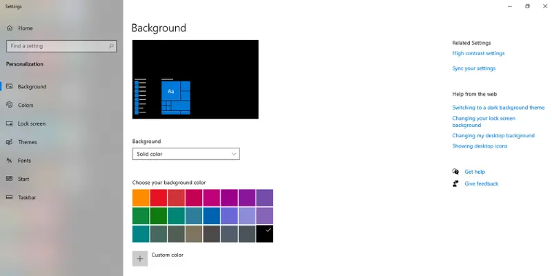 How to change computer background